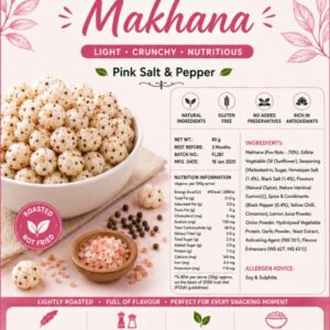 Pink Salt And Pepper Flavoured Makhana | Fruitsmonk